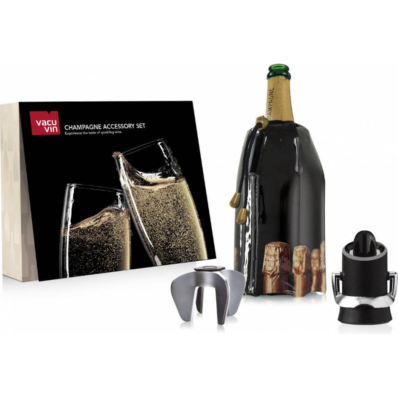 VacuVin Coffret cadeau Champagne - 3 pièces