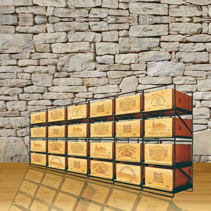 Modulorack Range caisses - 24 caisses - 288 bouteilles - 4 hauteurs de caisses