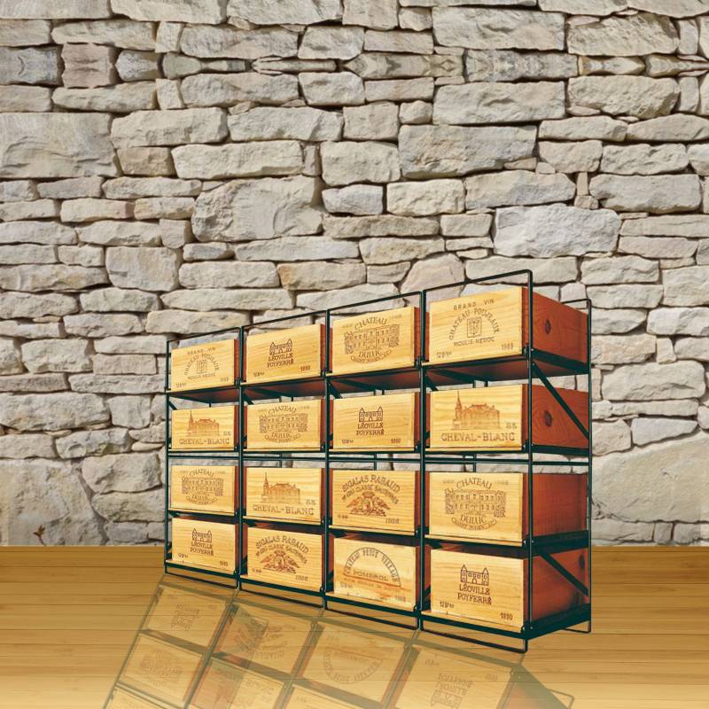 Modulorack Range caisses - 16 caisses - 192 bouteilles - 4 hauteurs de caisses