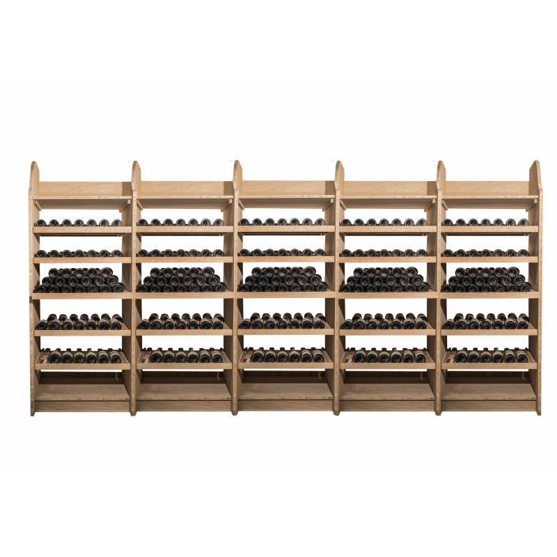  Casier à bouteilles en chêne massif - 1550 bouteilles - Module double profondeur