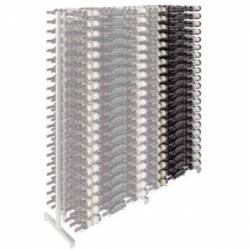 Kit Extension Présentoir en îlot 378 bouteilles Nickel Brossé - 220 cm Hauteur