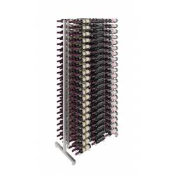 Présentoir en îlot 378 bouteilles Nickel Brossé - 220 cm Hauteur