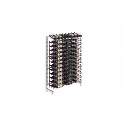 Présentoir en îlot 117 bouteilles Nickel Brossé Simple Face - 142cm Hauteur