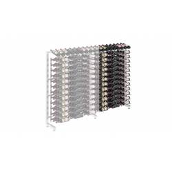 Kit Extension Présentoir en îlot 117 bouteilles Nickel Brossé Simple Face - 142cm Hauteur
