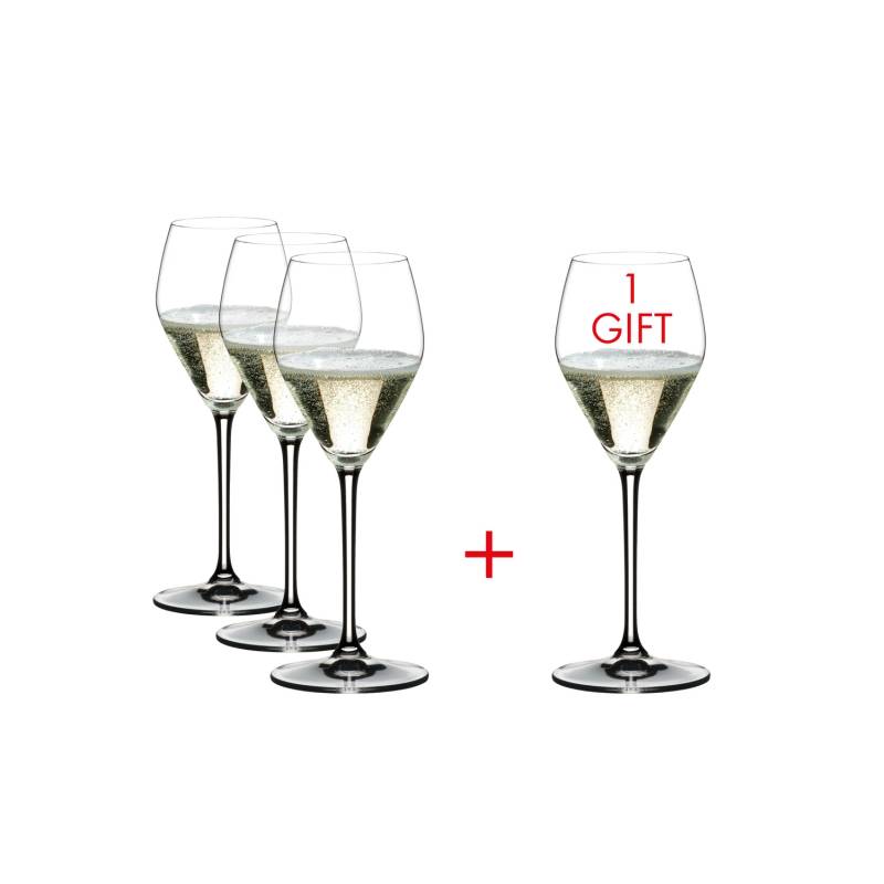 Riedel Lot de 4 verres à Champagne au prix de 3 - Heart to Heart