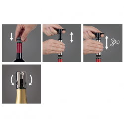 VacuVin Coffret Édition Limitée - Conservateur de vin et bouchon à champagne en acier inoxydable - Image 3
