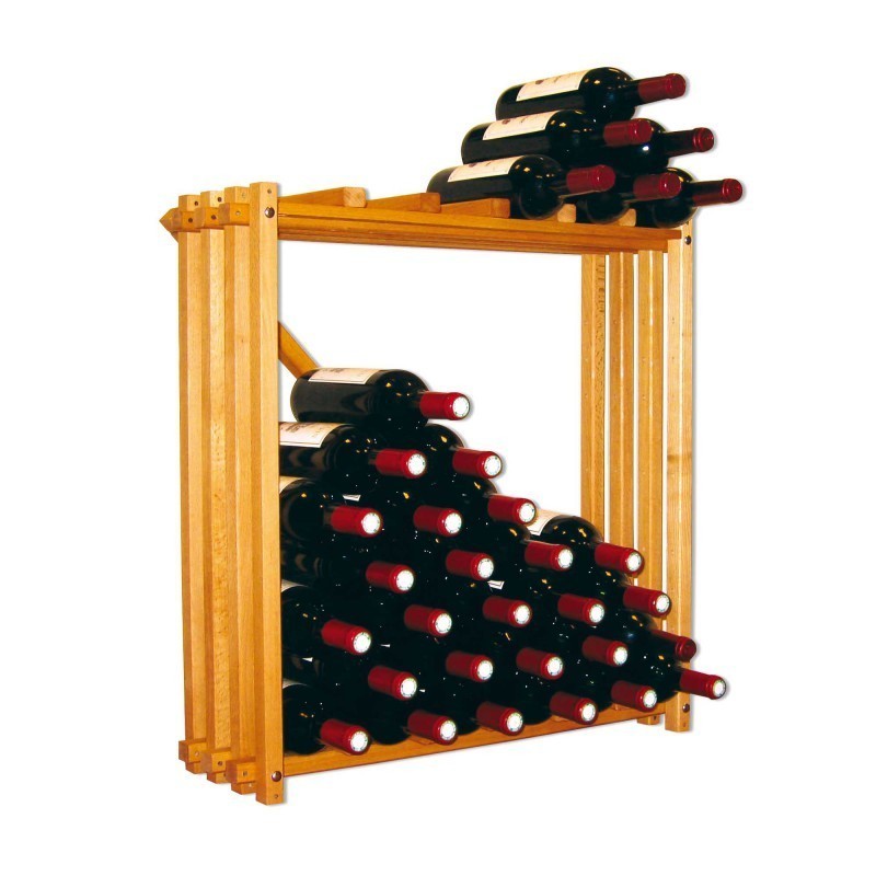 Modulocube Casiers de rangement de bouteilles de vin en hêtre massif