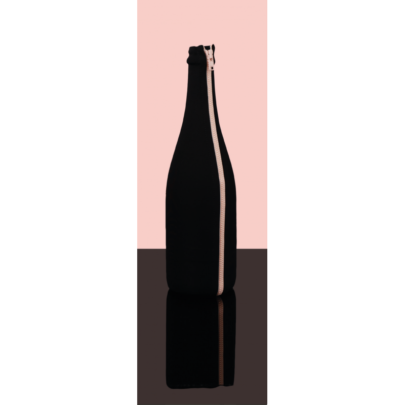 Mana Chaussette de dégustation à l'aveugle 75 cl noire ZIP ANTI-UV rose clair