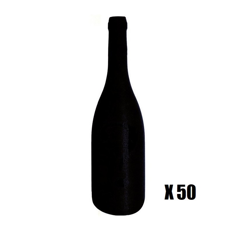 Lot de 50 Chaussettes de dégustation à l'aveugle 75 cl : Entièrement noire (neutre)