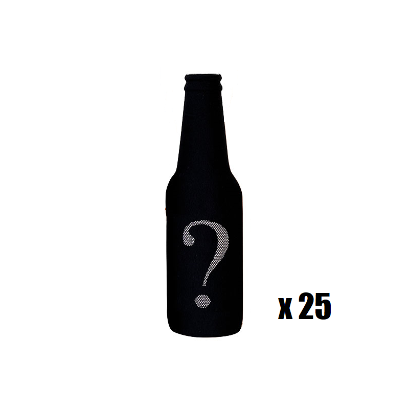 Mana Lot de 25 Chaussettes de dégustation à l'aveugle 33 cl noire avec un point d'interrogation blanc