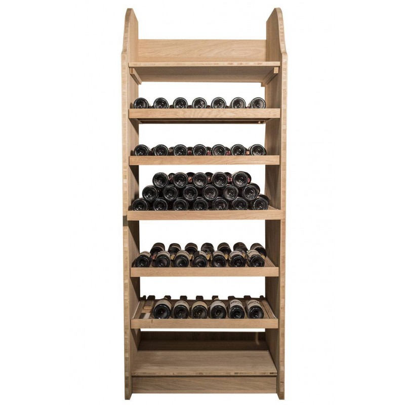 Meuble de cave - Casier à bouteilles en SAPIN - 310 Bouteilles - Module Simple Colonne - Double Profondeur