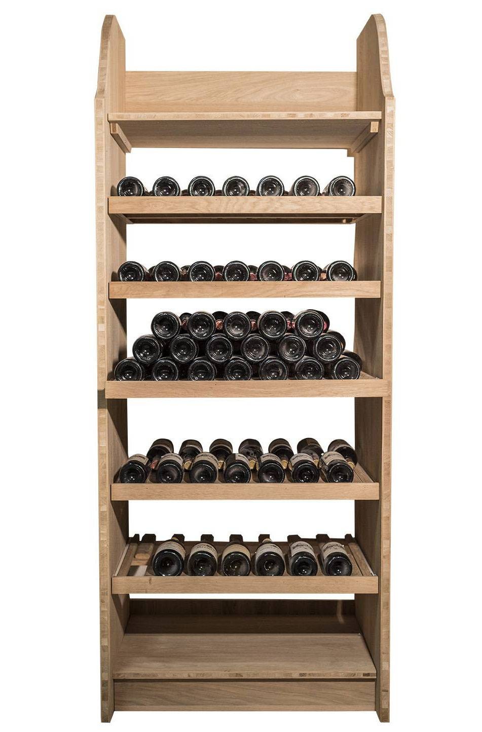 Meuble de cave - Casier à bouteilles en SAPIN - 310 Bouteilles - Module Simple Colonne - Double Profondeur