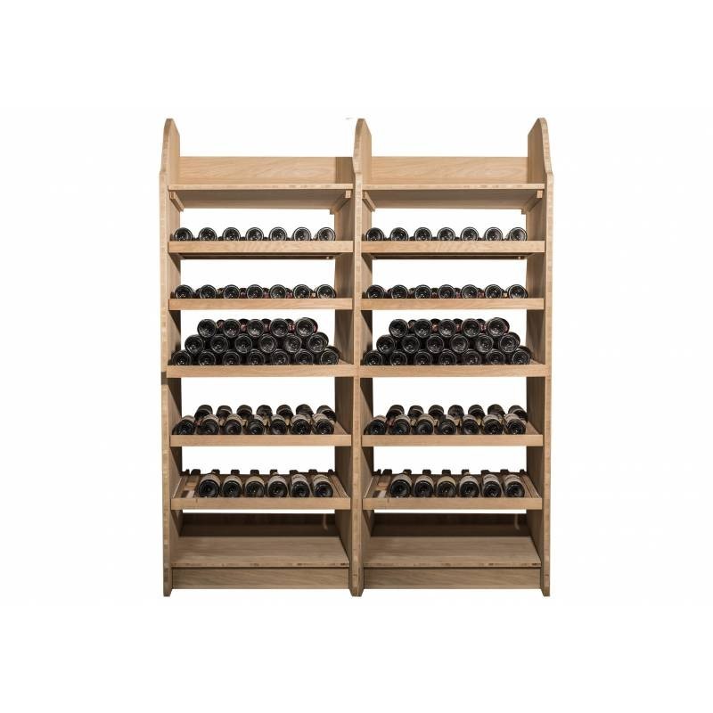 Meuble de cave Casier à bouteilles en SAPIN - 620 Bouteilles - Module Double Colonne - Double Profondeur