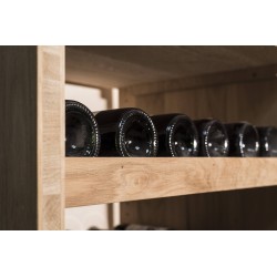 Meuble de cave - Casier à bouteilles en HETRE - 310 Bouteilles - Module Simple Colonne - Double Profondeur - Image principale