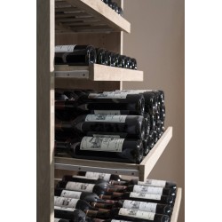 Meuble de cave - Casier à bouteilles en HETRE - 310 Bouteilles - Module Simple Colonne - Double Profondeur - Image 3