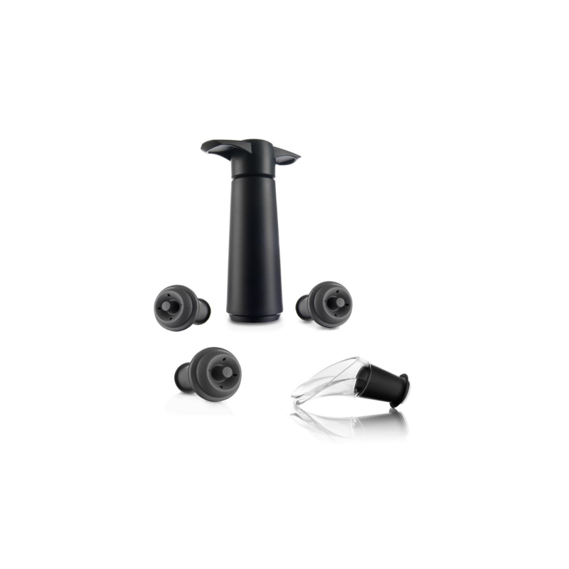 VacuVin Set Pompe à vin standard + 3 bouchons + 1 anti-goutte