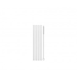 Set 4 Pailles en verre 15 cm