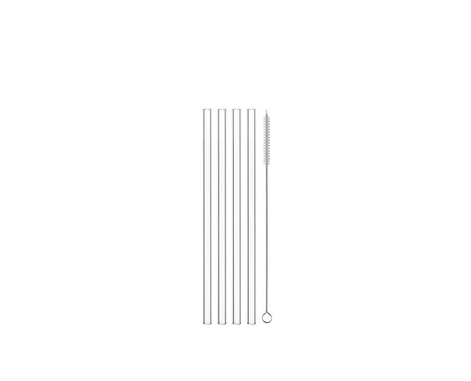 NACHTMANN Set 4 Pailles en verre 15 cm
