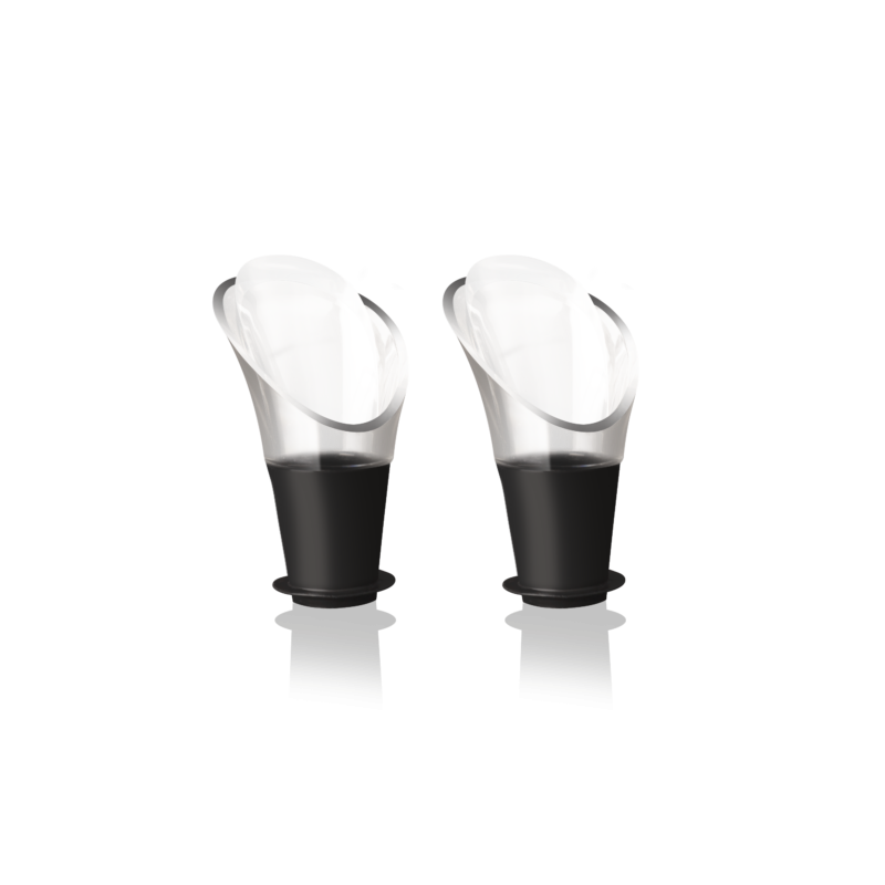 VacuVin Lot de 2 anti-gouttes Couleur Noir