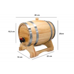 Vin Bouquet Tonneau distributeur de vin - Capacité 3 litres - Image 2