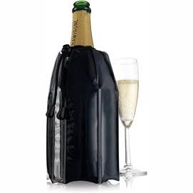 VacuVin Refroidisseur/Rafraîchisseur à Champagne Motif Noir