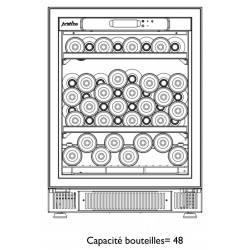 ArteVino Armoire à vin encastrable de vieillissement - 52 bouteilles - COSYP1T - 2 clayettes - Second choix - Image 6