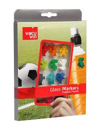 VacuVin Lot de 12 marque-verres football friends 18863