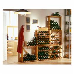 Modulocube Casiers de rangement de bouteilles de vin en hêtre massif - Image 12